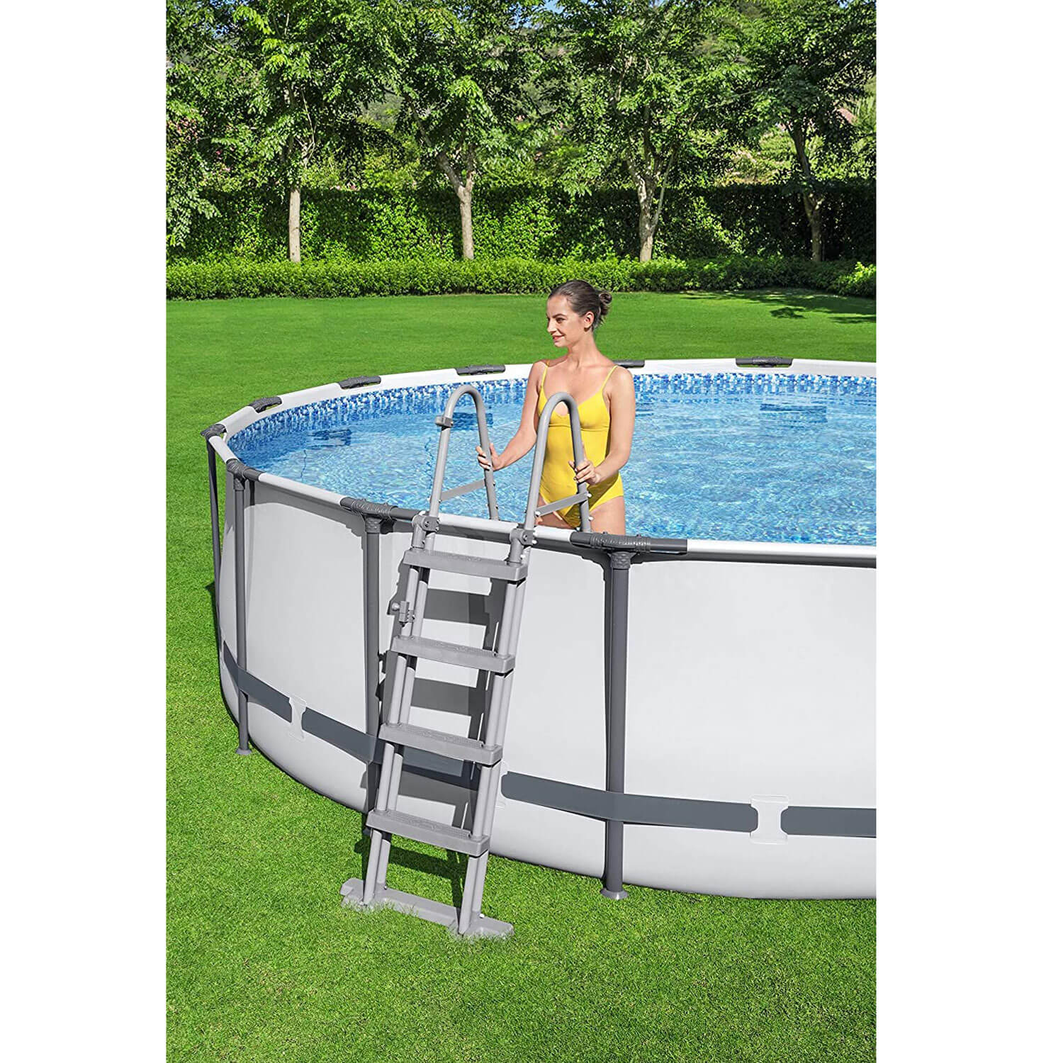 PISCINA CON TELAIO E MOTORE 366X122