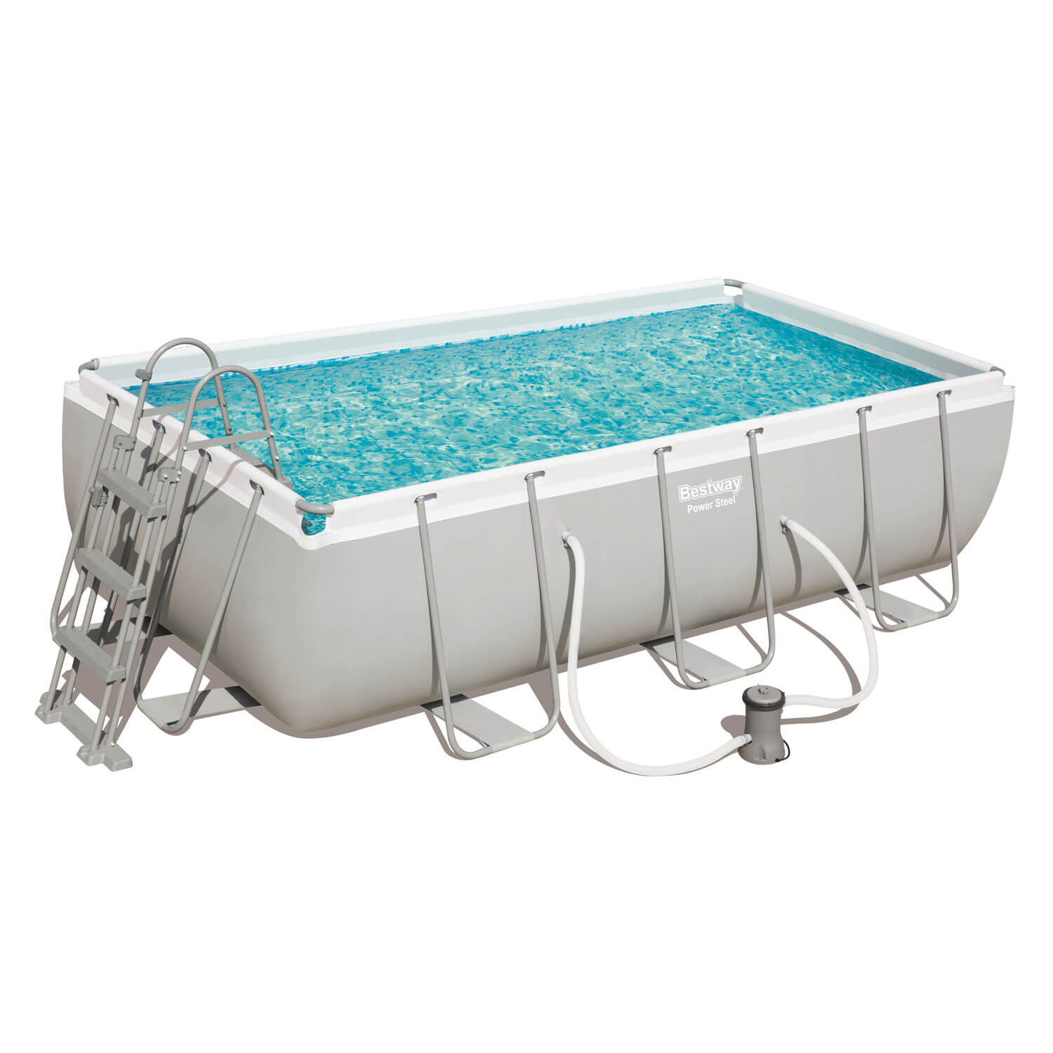 PISCINA RETTANGOLARE C/ACCESSORI 404X201X100 56441