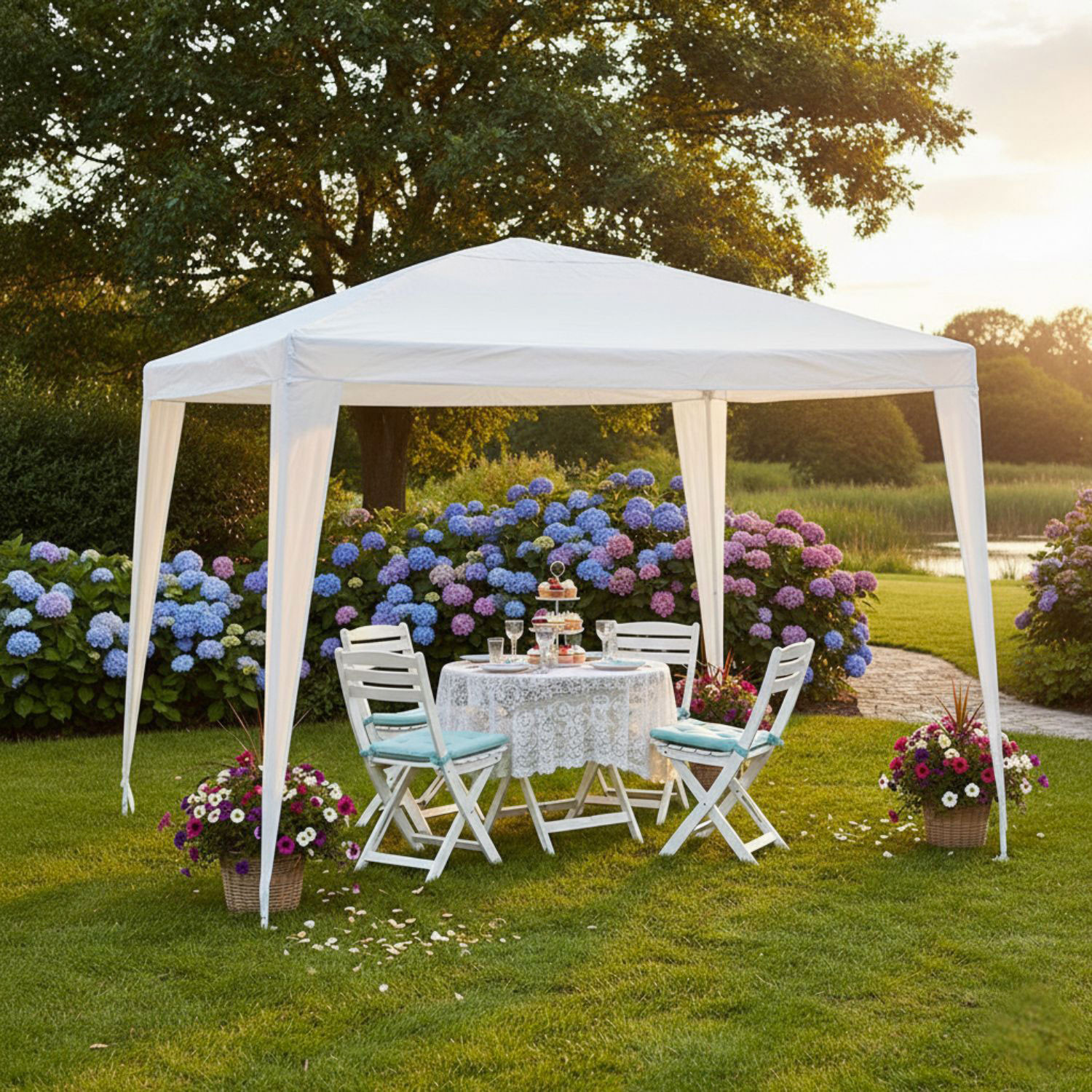 GAZEBO MACON MT.3X2 BIANCO