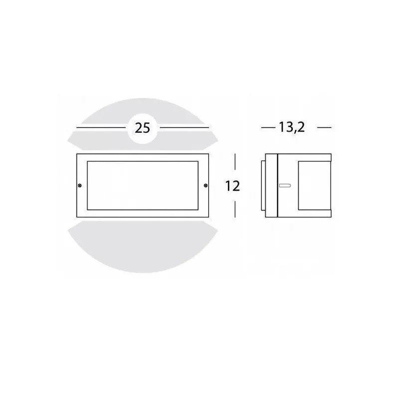 ENIO APPLIQUE E27 60W IP44 NERO