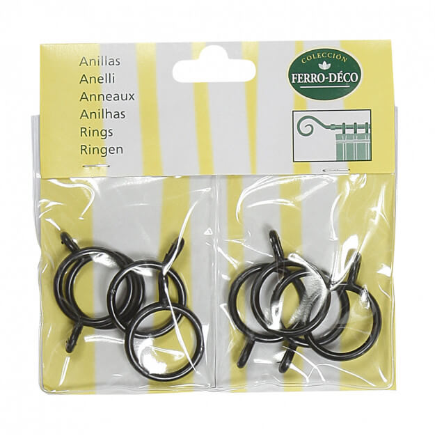 *ANELLI IN PLASTICA NERO PZ.8