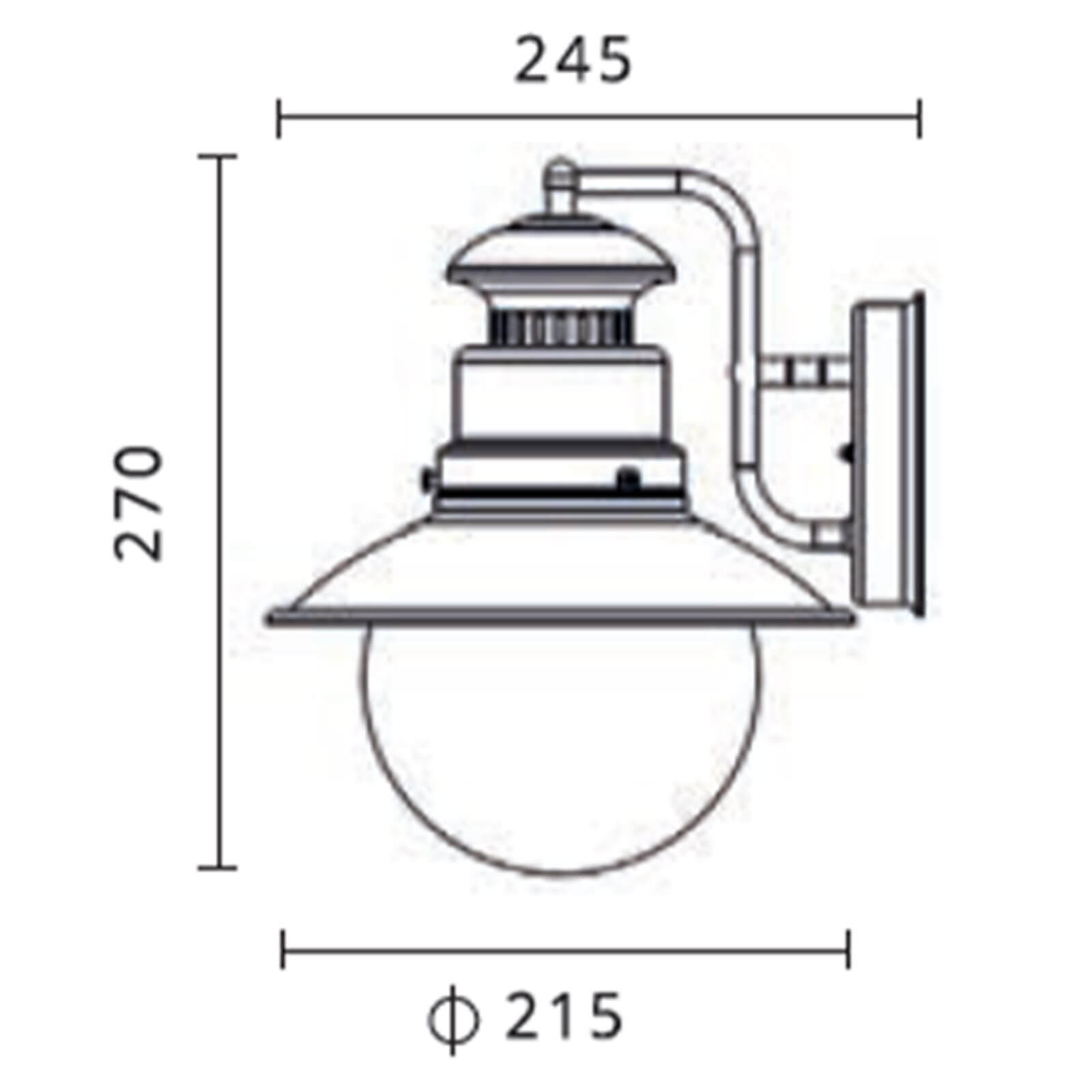 *GEA LAMPADA ESTERNO DOWN ORO/NERA