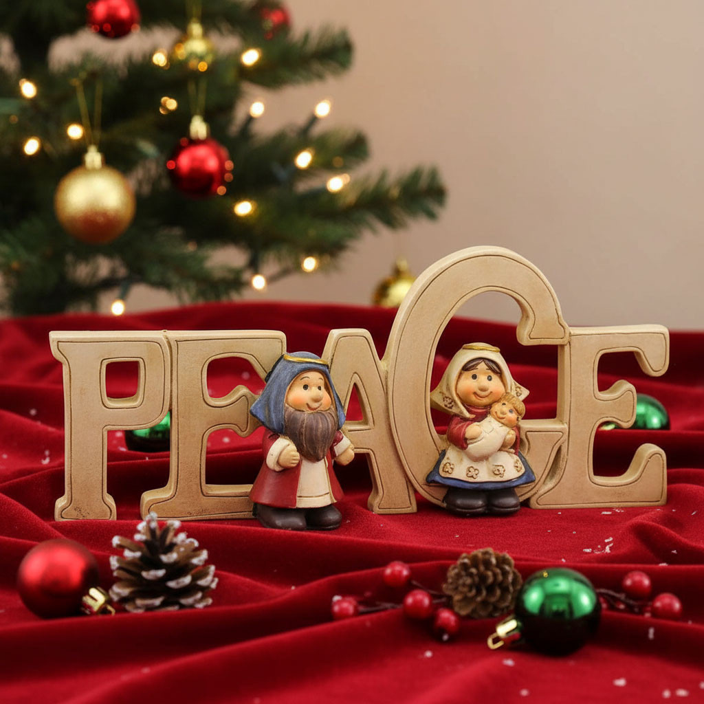 NATIVITA' CON SCRITTA 'PEACE'