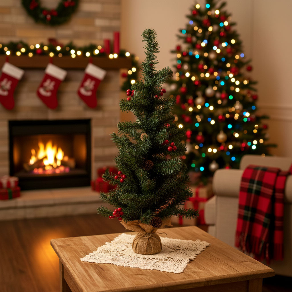 ALBERO CM.90 CON BACCHE E PIGNE