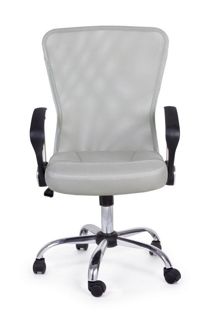 POLTRONA UFFICIO BRISBANE GRIGIO SCHIENALE A RETE