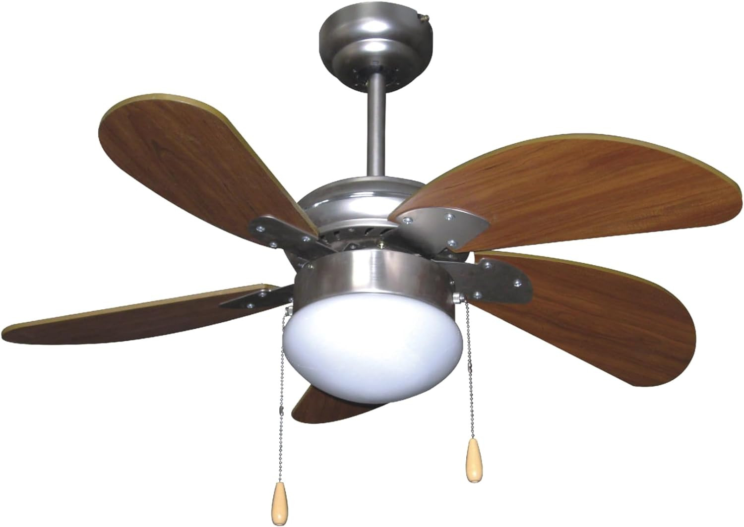 *VENTILATORE A SOFFITTO 5 PALE CON LUCE CM.76