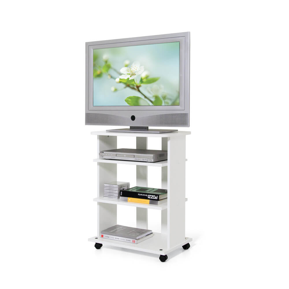 PORTA TV ELIDE CM.60X45X80.5H BIANCO FRASSINATO