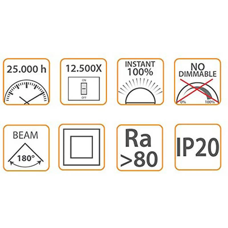 *SOTTOPENSILE LED CM.60 8 WATT
