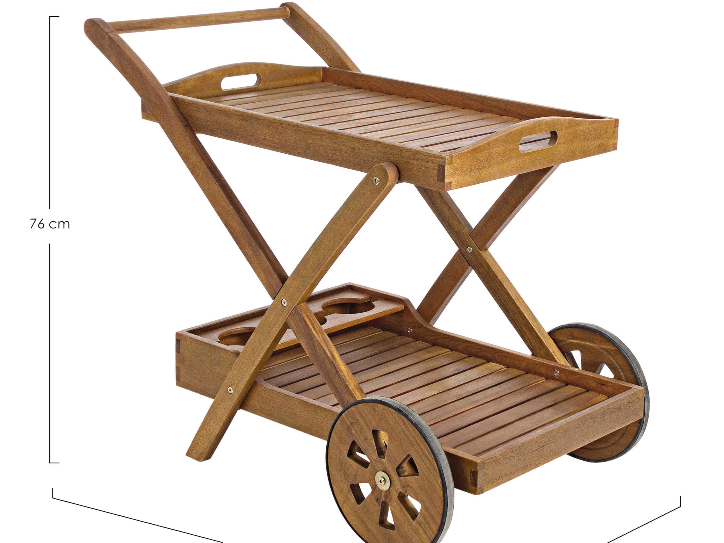 CARRELLO NOEMI IN LEGNO CON RUOTE