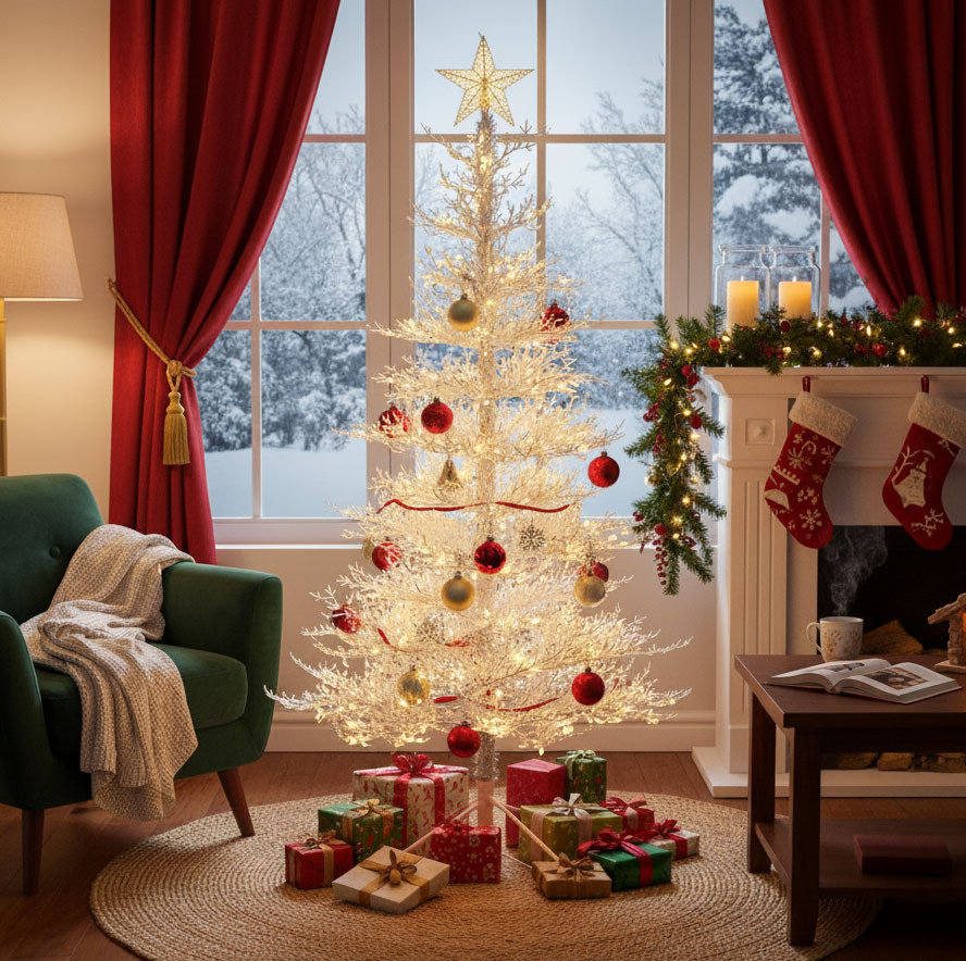 ALBERO NATALE INNEVATO SILICONE CM.240 979 PUNTE