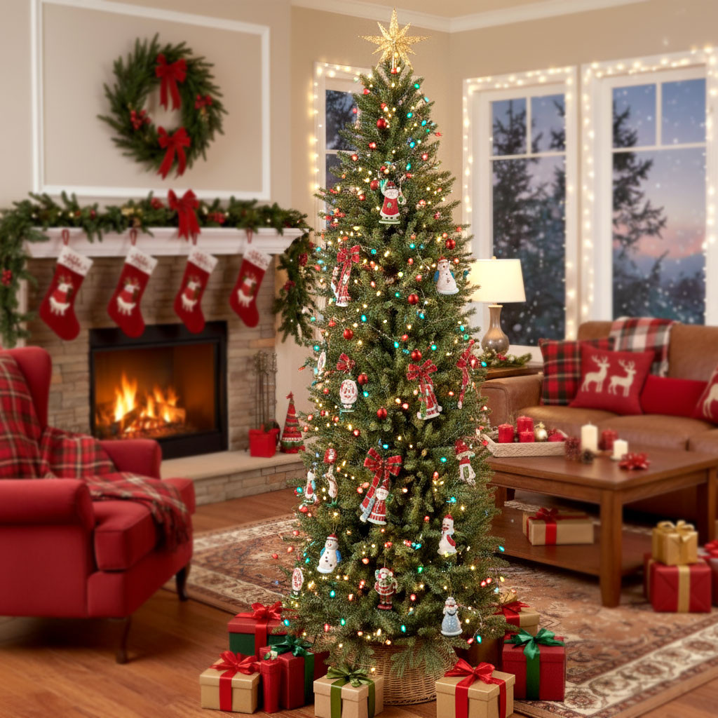 ALBERO NATALE SLIM FULL PE CM.210 795 PUNTE