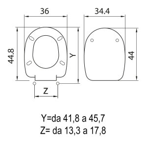 SEDILE WC PASSEPARTOUT BIANCO 3D