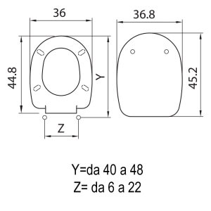 SEDILE WC AQUA BIANCO CON GOCCIA