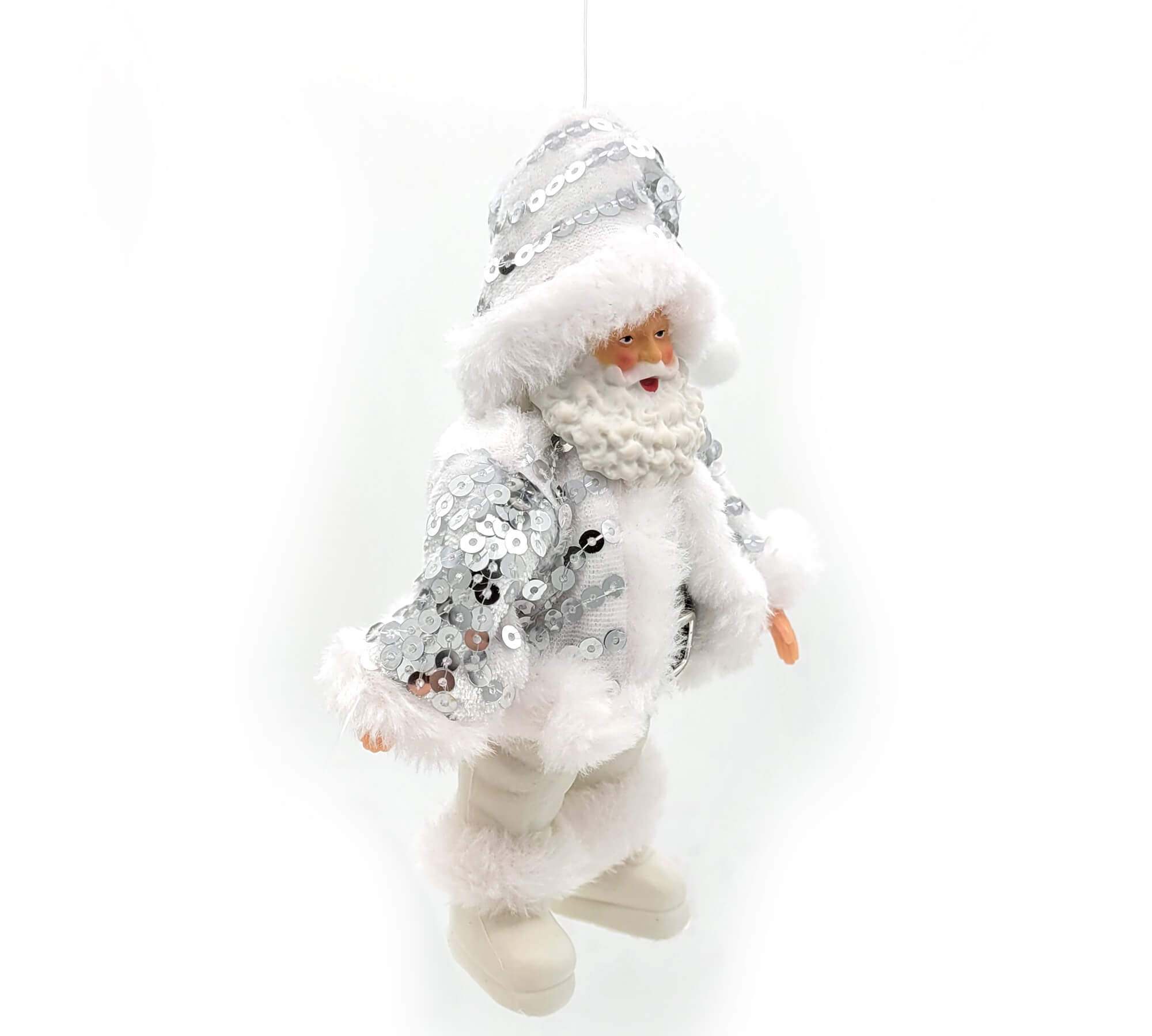 *PENDENTE BABBO NATALE CON ABITO ARGENTO CM.17