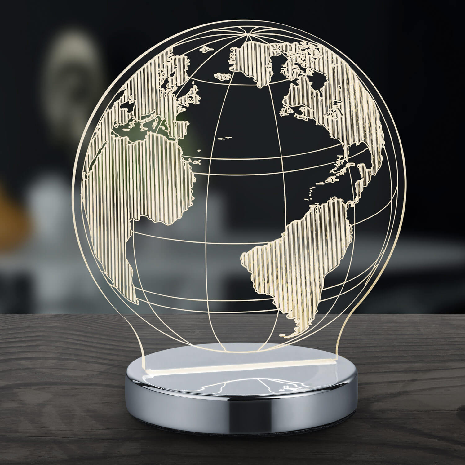 *GLOBE LAMPADA DA TAVOLO LED MONDO H.20 7W