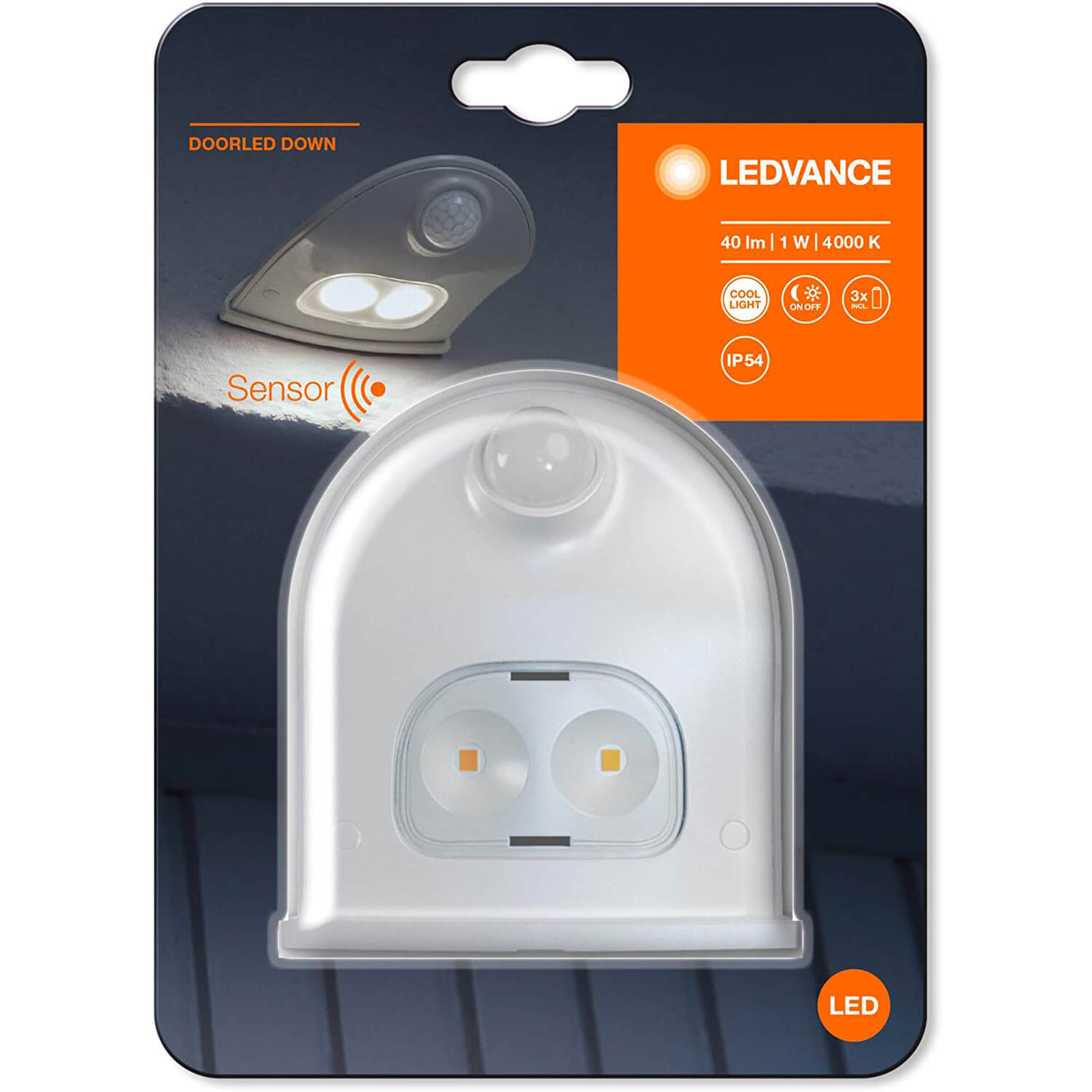 *LUCE NOTTURNA LED DOWN SILVER