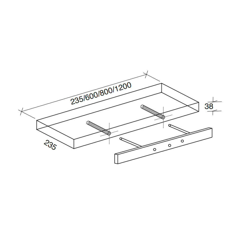 MENSOLA CM.23.5X23.5X3.8 BIANCA