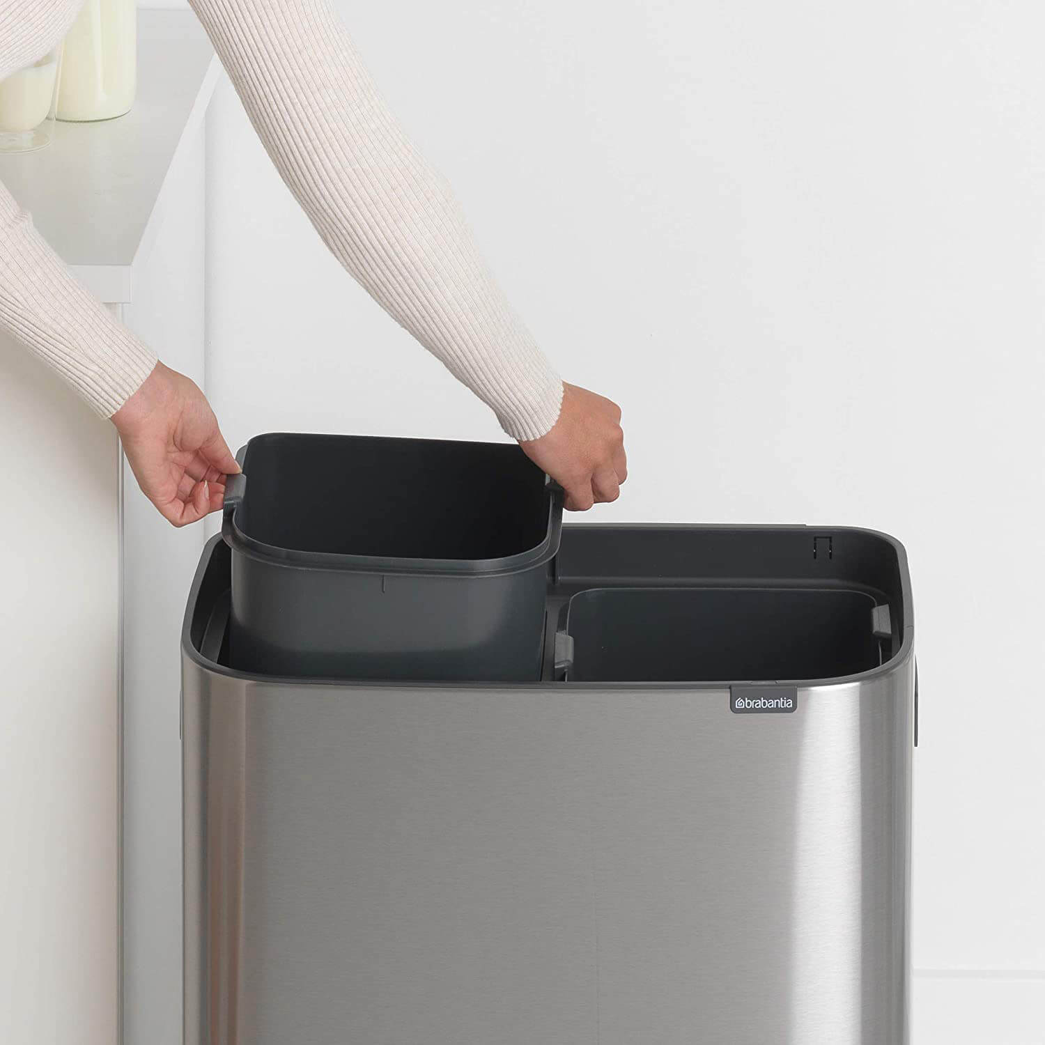 PATTUMIERA BO TOUCH BIN 2X30LT.ACCIAIO MATT.