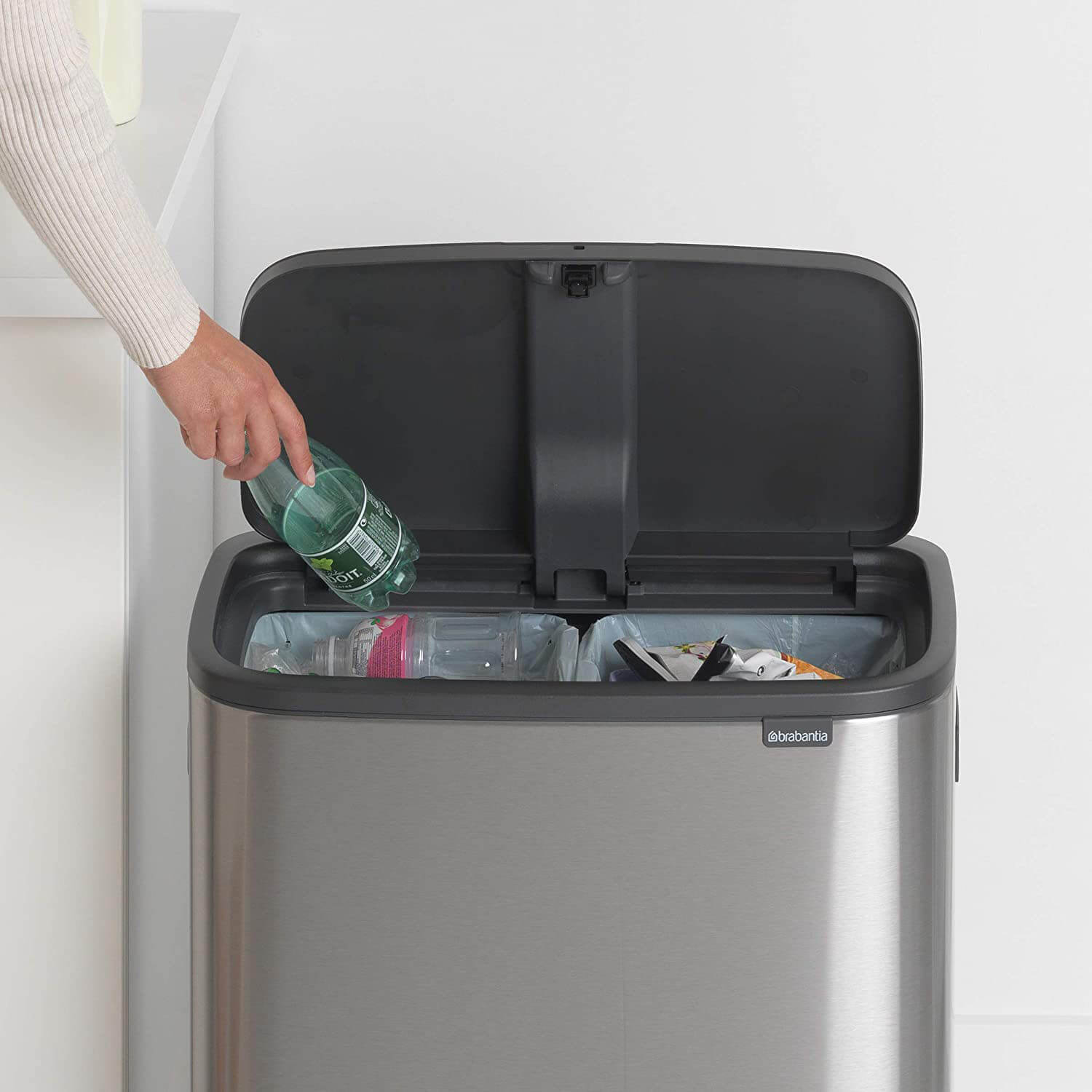 PATTUMIERA BO TOUCH BIN 2X30LT.ACCIAIO MATT.