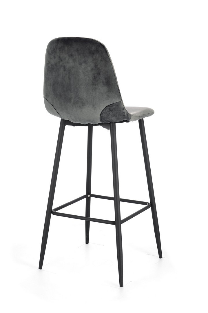 SGABELLO IRELIA VELLUTO GRIGIO SCURO