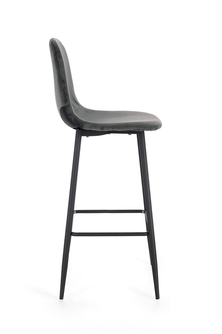 SGABELLO IRELIA VELLUTO GRIGIO SCURO
