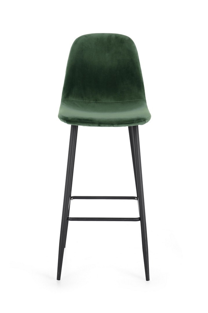 *SGABELLO IRELIA VELLUTO VERDE SC.