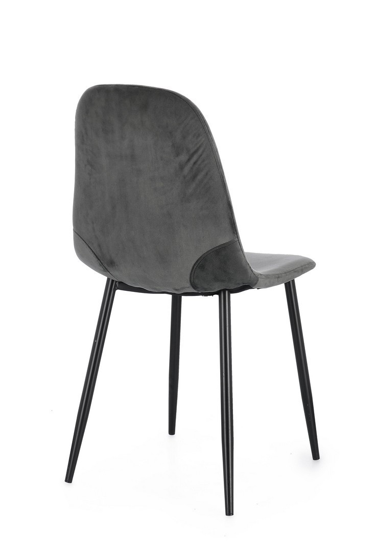 SEDIA IRELIA VELLUTO GRIGIO