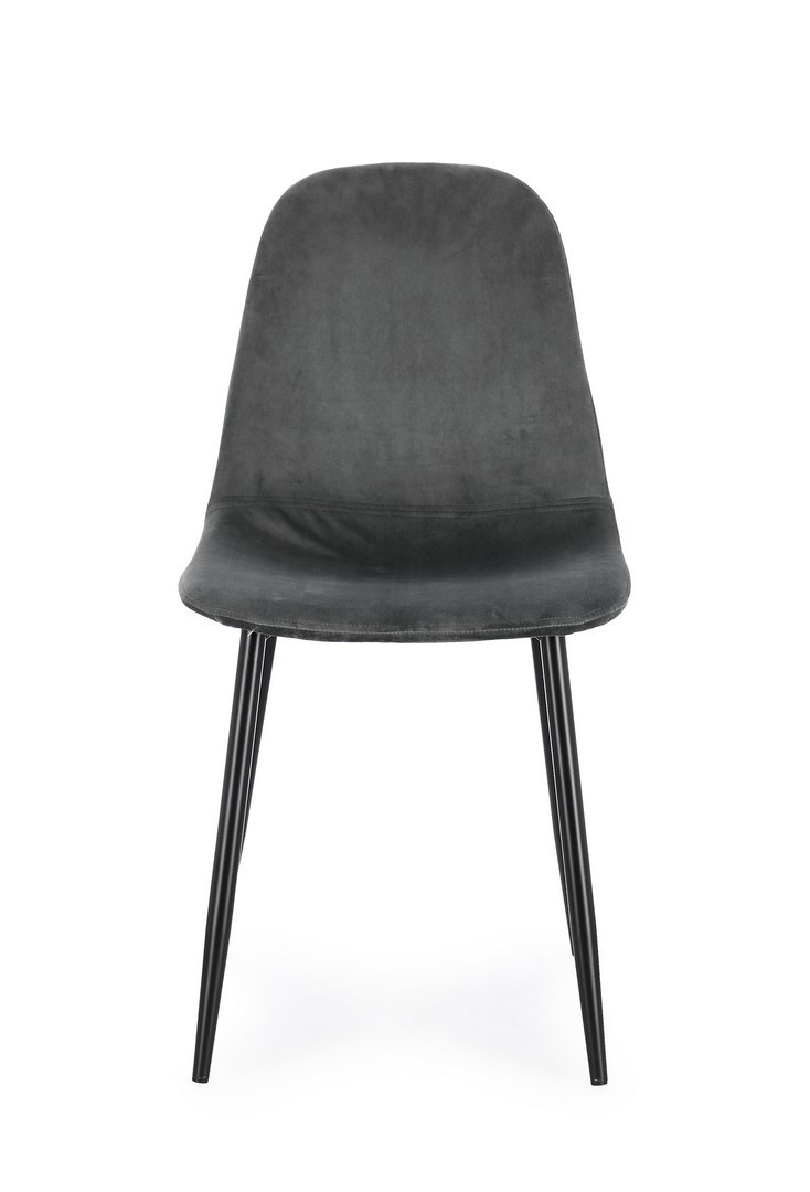 SEDIA IRELIA VELLUTO GRIGIO
