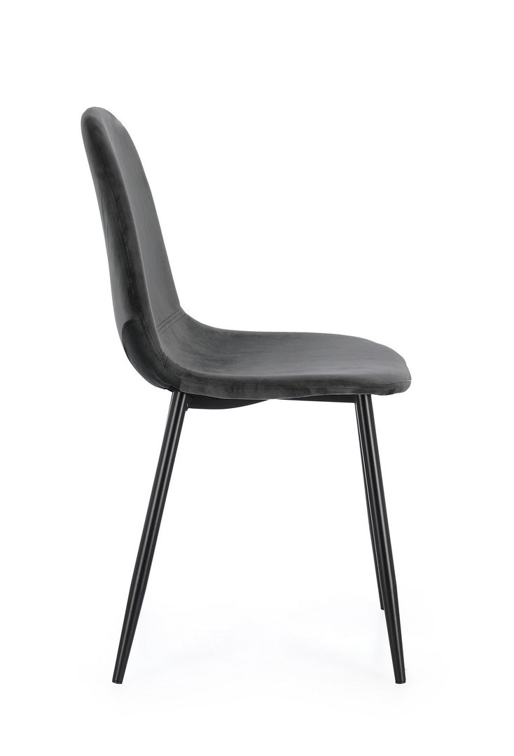 SEDIA IRELIA VELLUTO GRIGIO