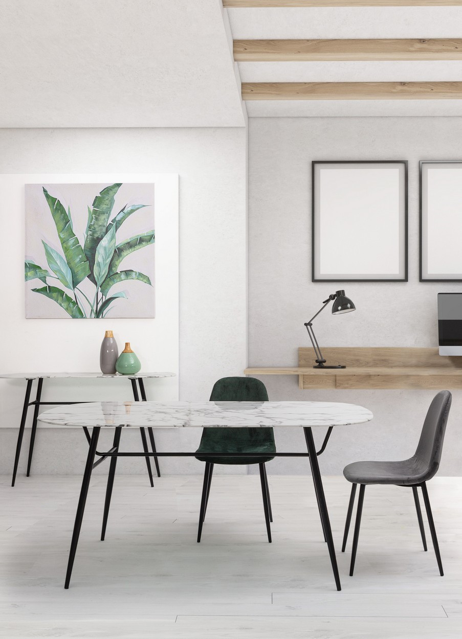 SEDIA IRELIA VELLUTO GRIGIO