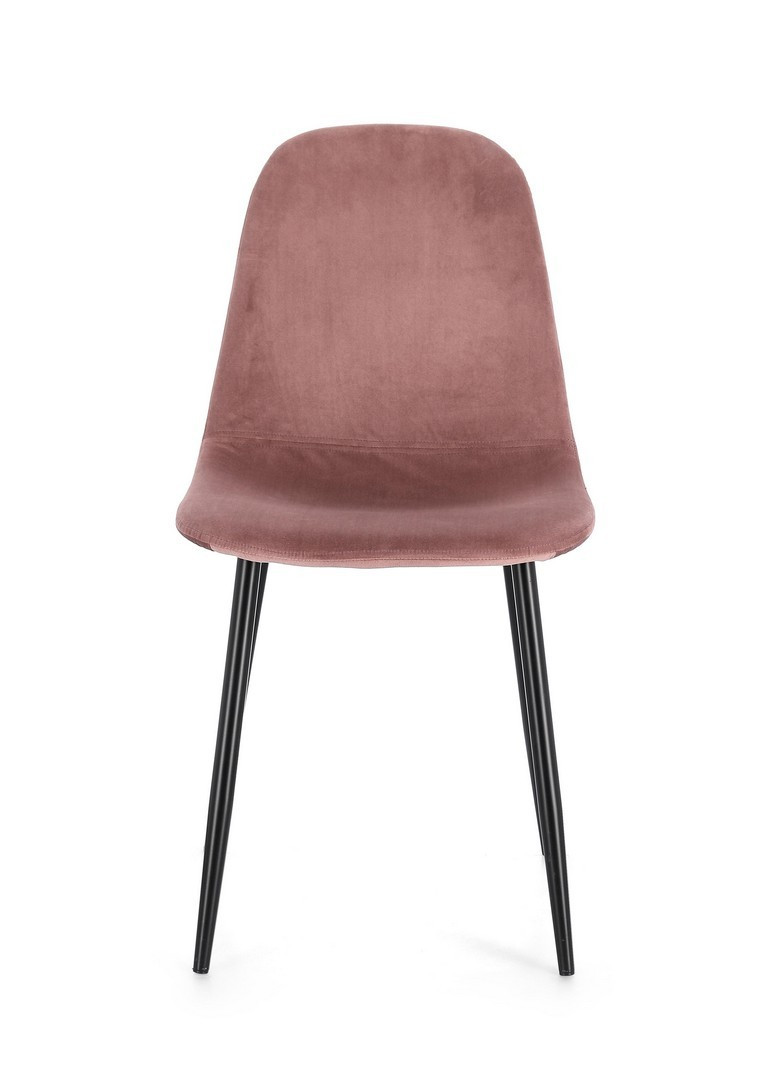 SEDIA IRELIA VELLUTO ROSA