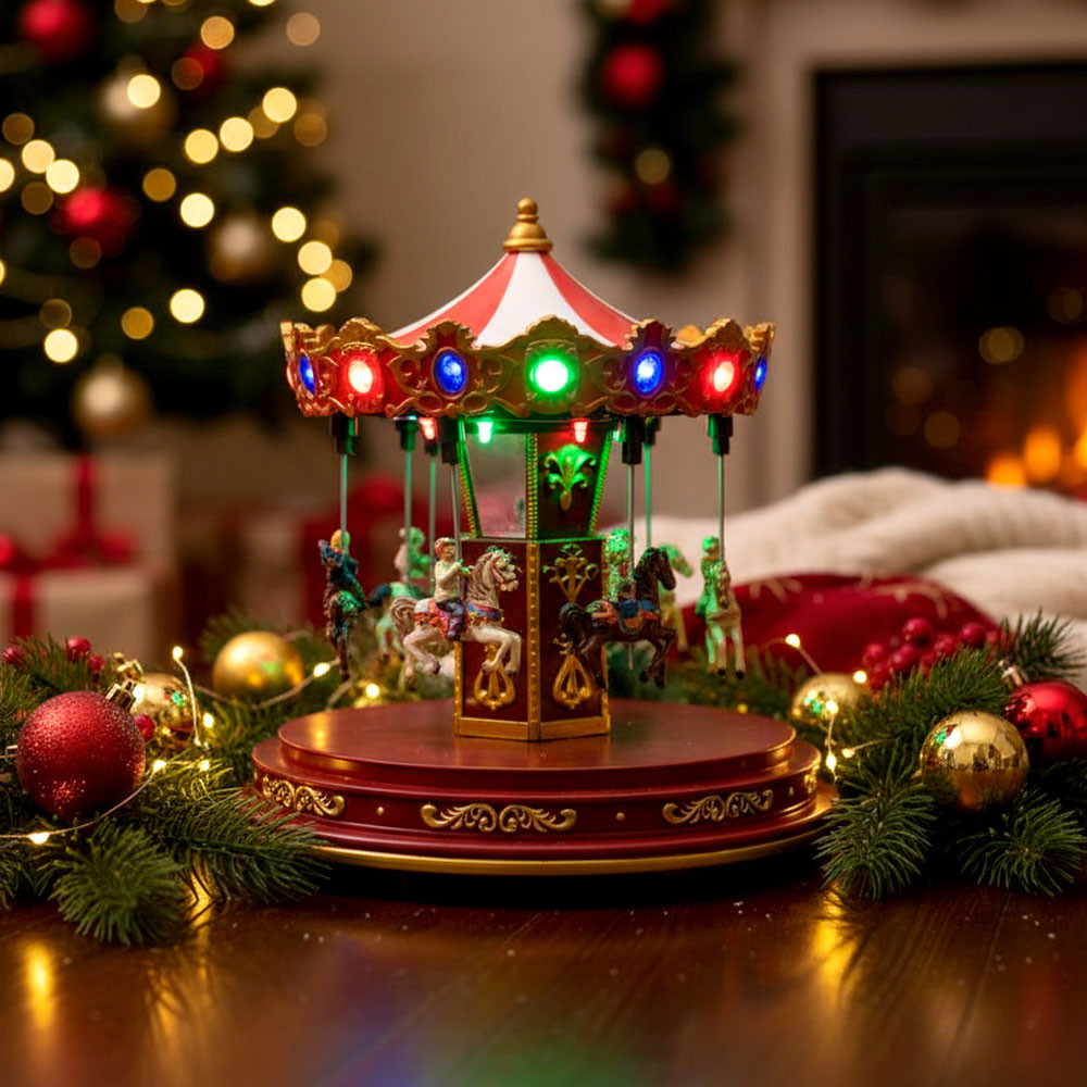 CARILLON CON LED CM.24X24X24.5 MULTICOLOR 14LUCI