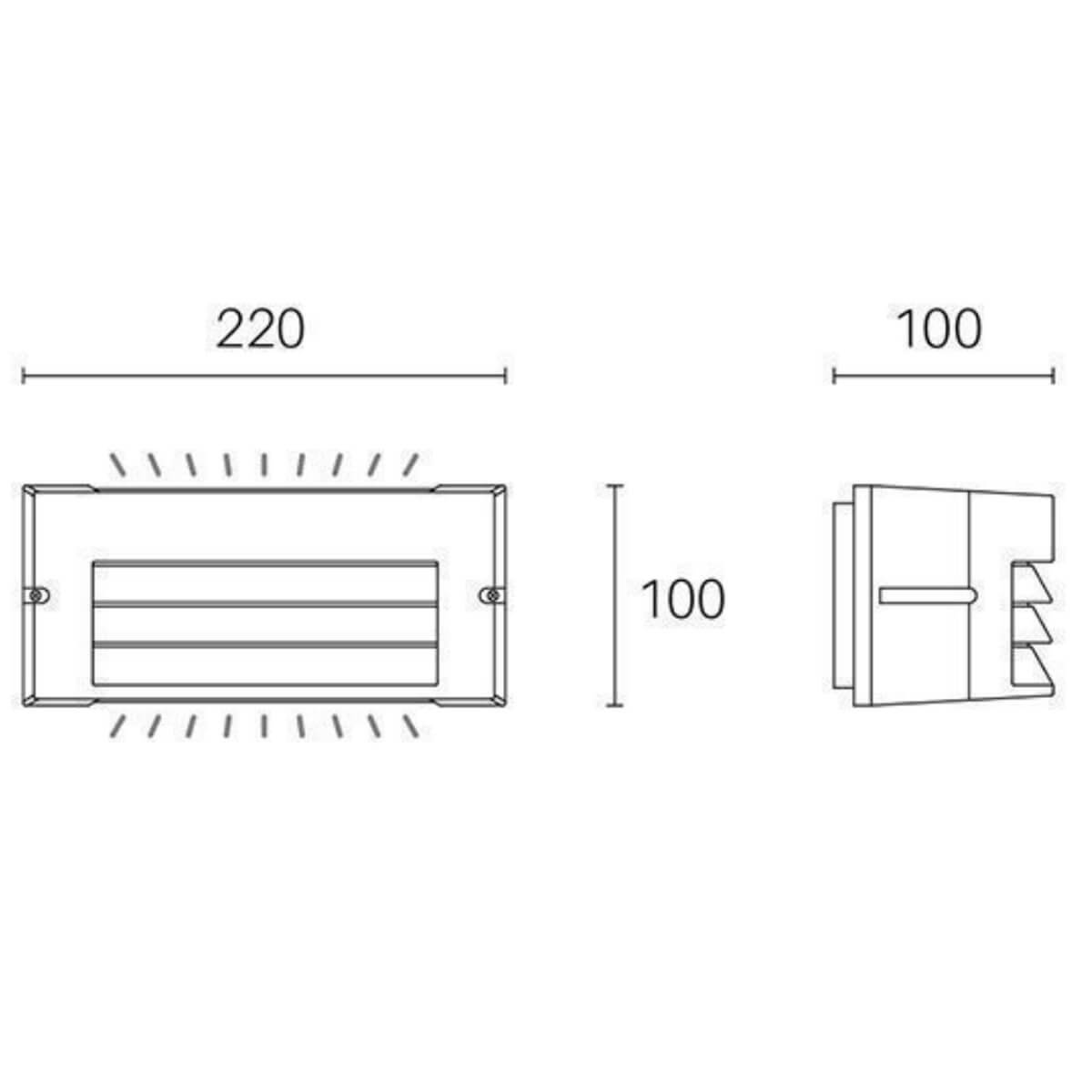 *KOBE APPLIQUE LED 10W 4000K ALLUMINIO