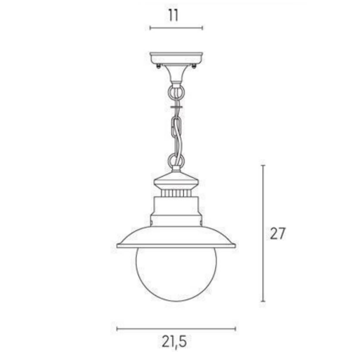 CALIPSO SOSPENSIONE E27 BIANCO/ARGENTO