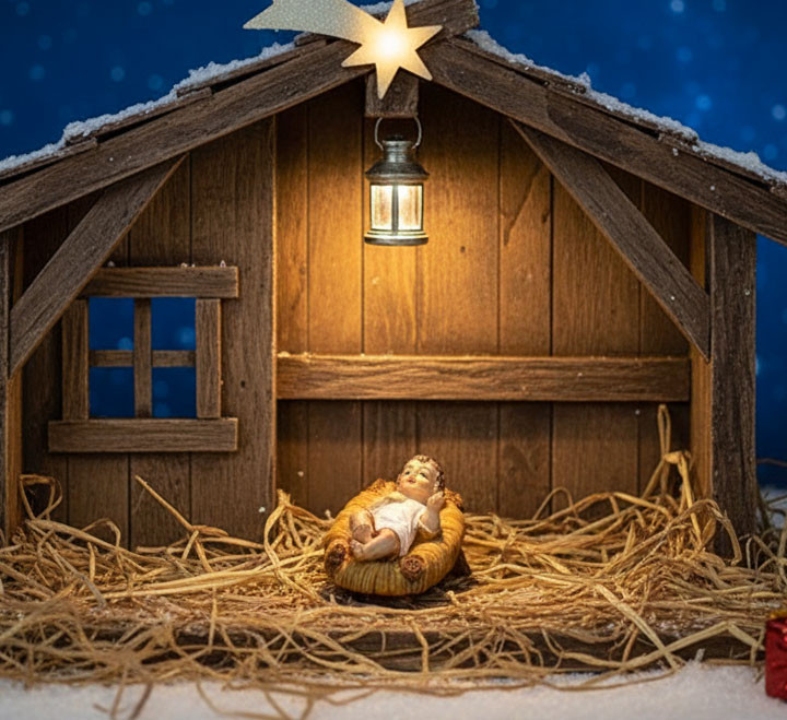 GESU' BAMBINO VESTITO C/CULLA CM.8