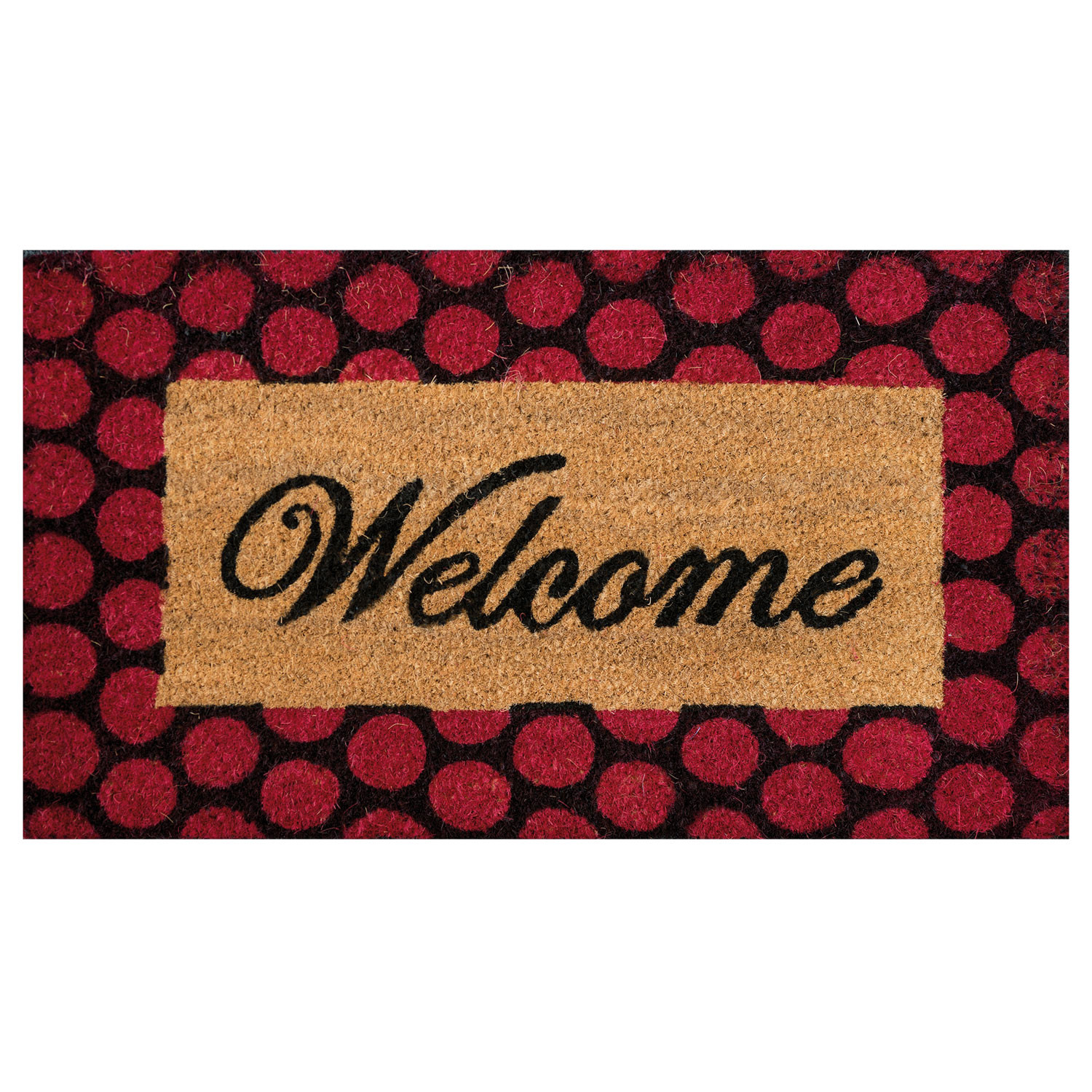 ZERBINO WELCOME CM.40X70 COCCO CON FONDO PVC ASS.