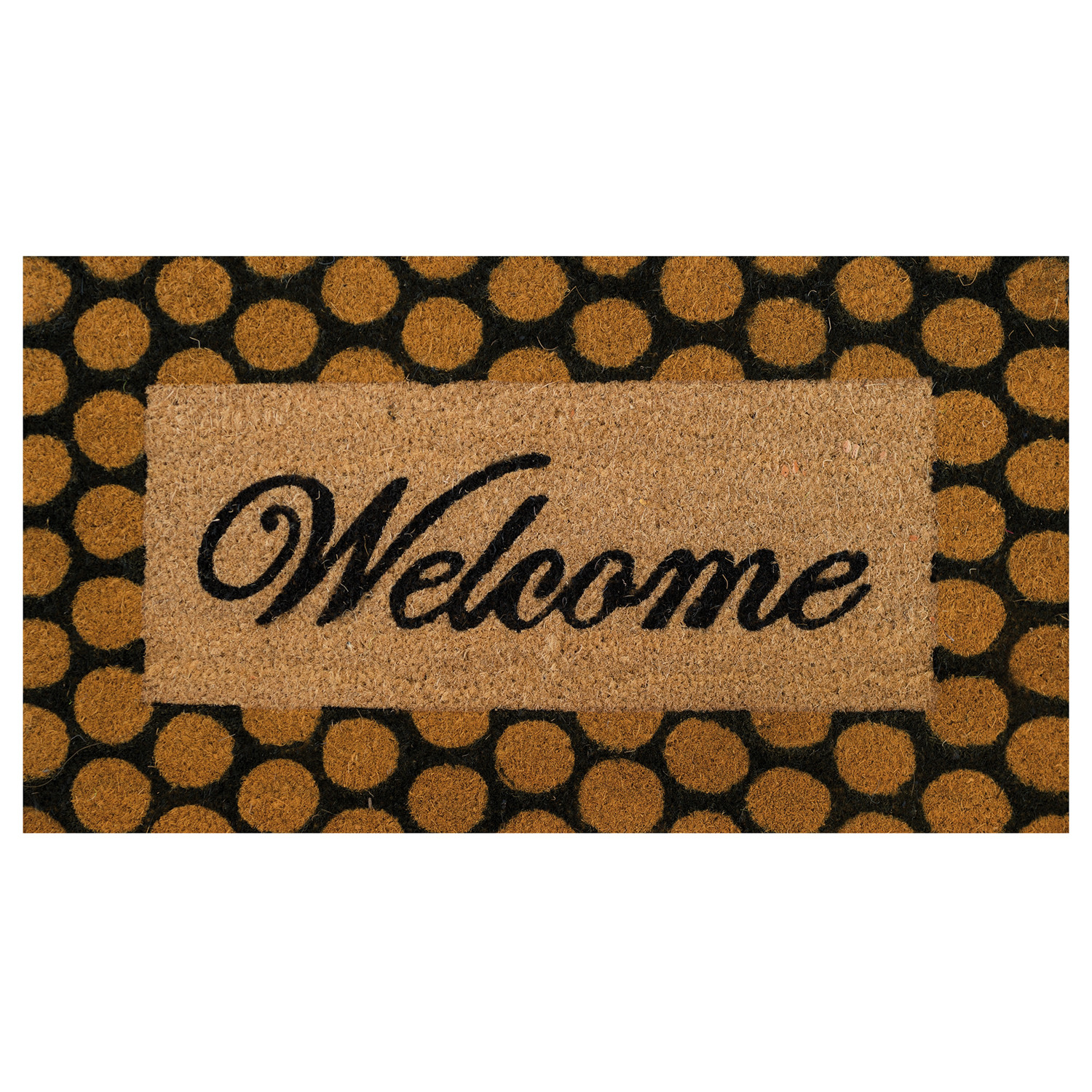 ZERBINO WELCOME CM.40X70 COCCO CON FONDO PVC ASS.