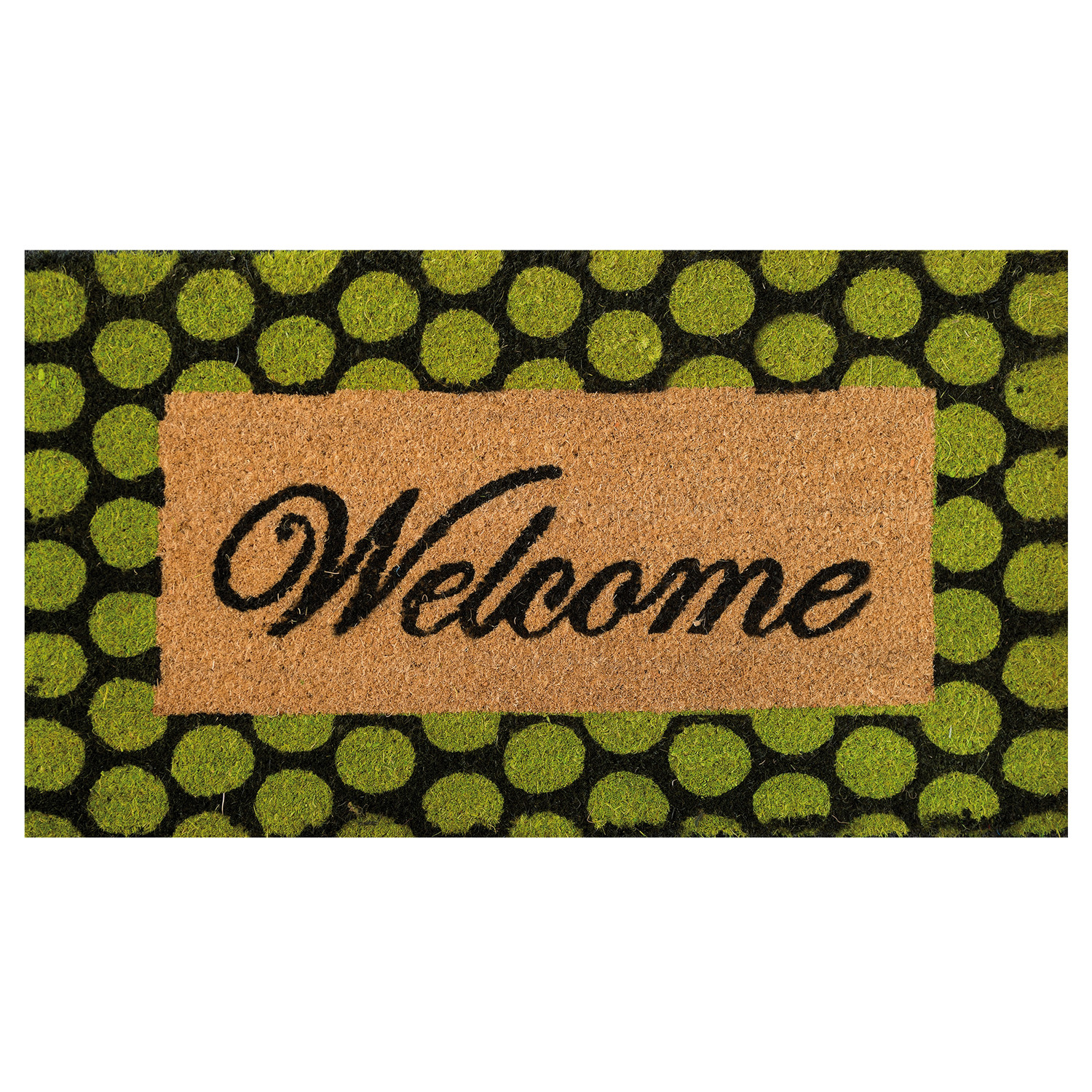 ZERBINO WELCOME CM.40X70 COCCO CON FONDO PVC ASS.