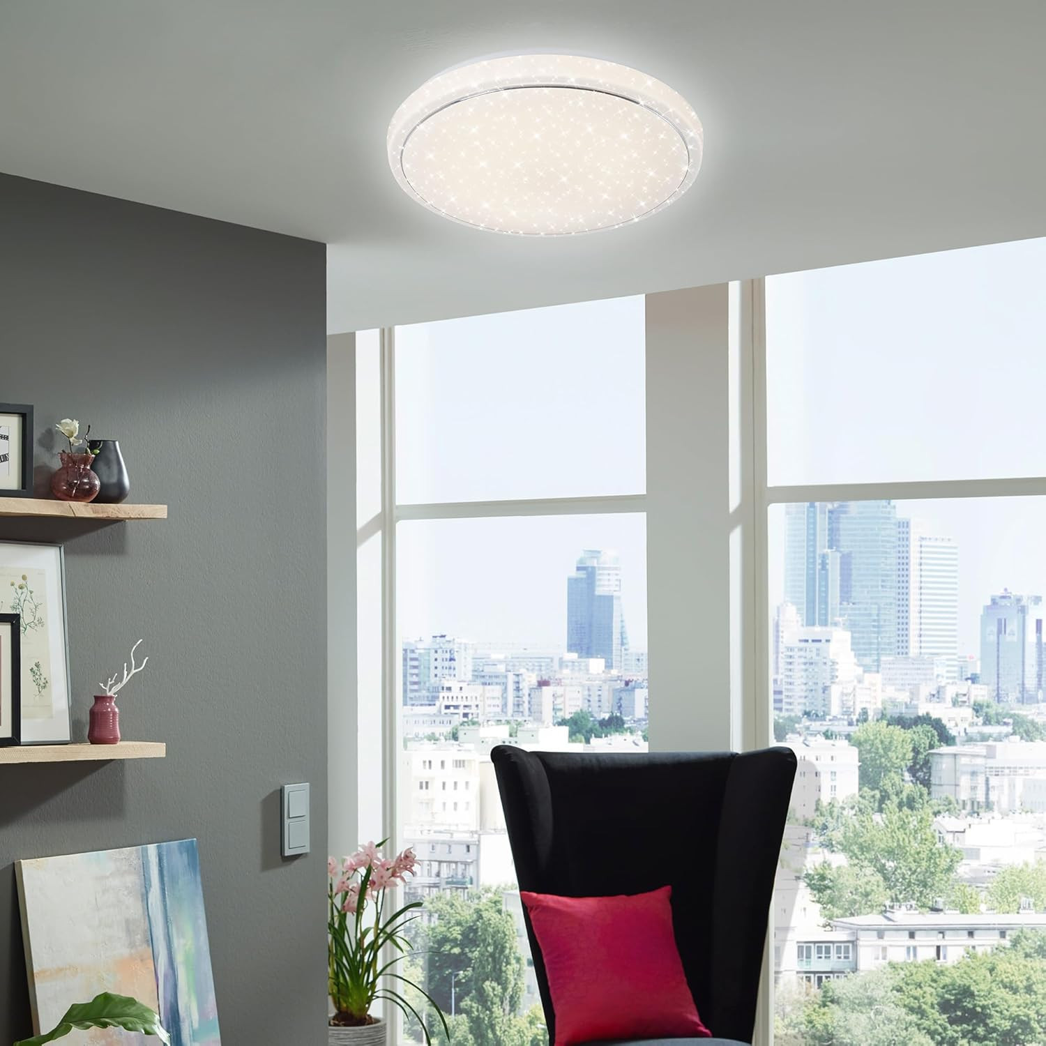 STAR PLAFONIERA 1LED 24W BIANCA CON TELECOMANDO