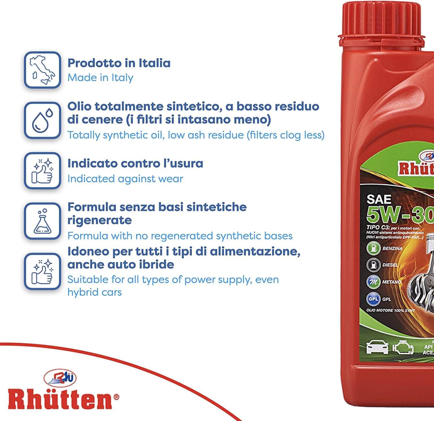 OLIO MOTORE RHUTTEN 5W-30 C3 LT.1