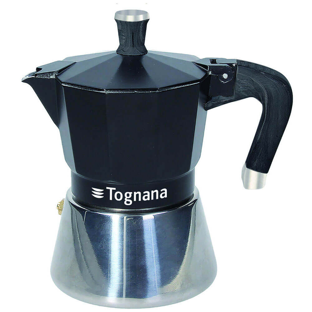 *CAFFETTIERA SPHERA 3TZ.ACCIAIO/NERO PER INDUZIONE