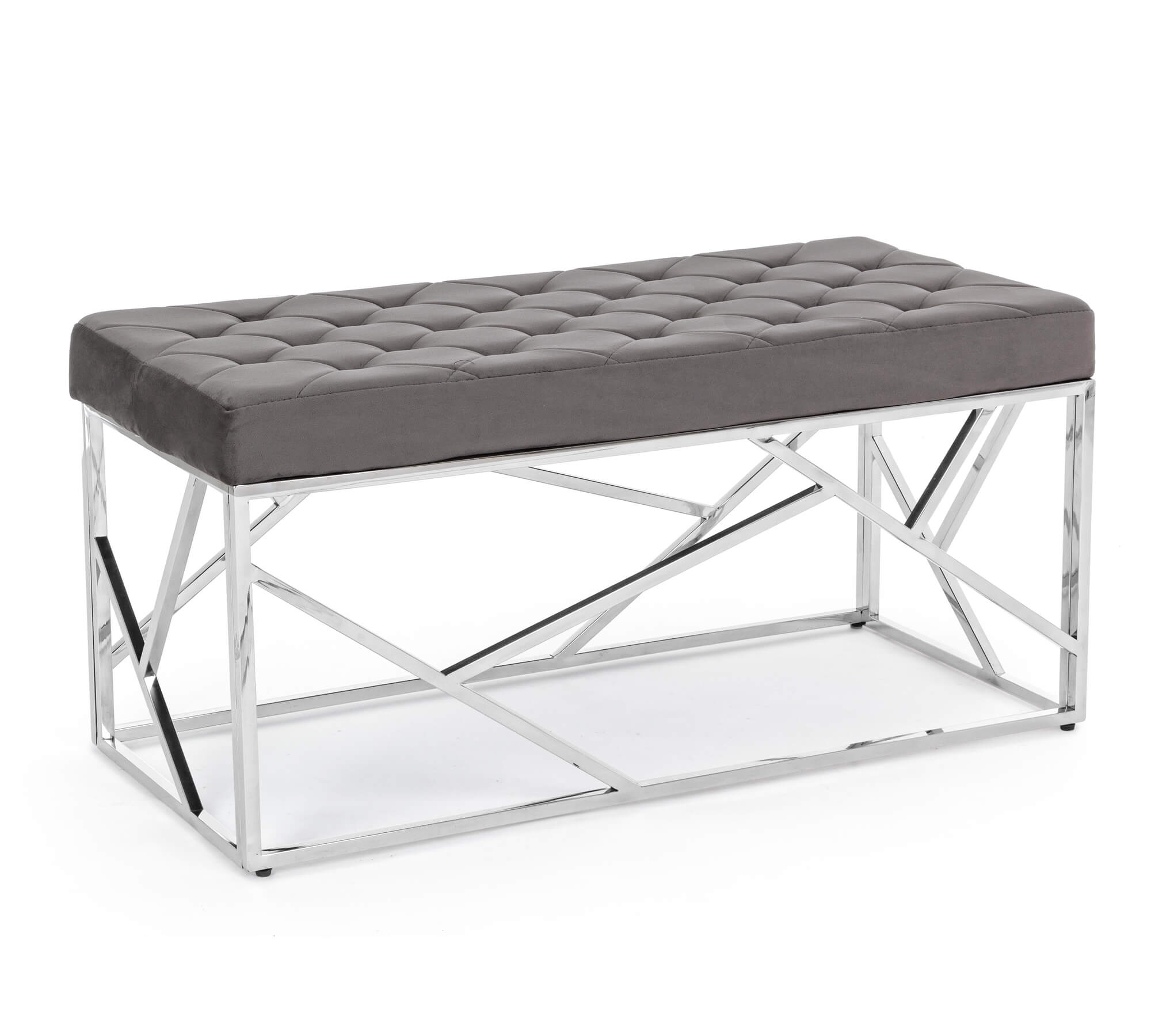 *PANCA RAYAN VELLUTO CM.97X44 GRIGIO