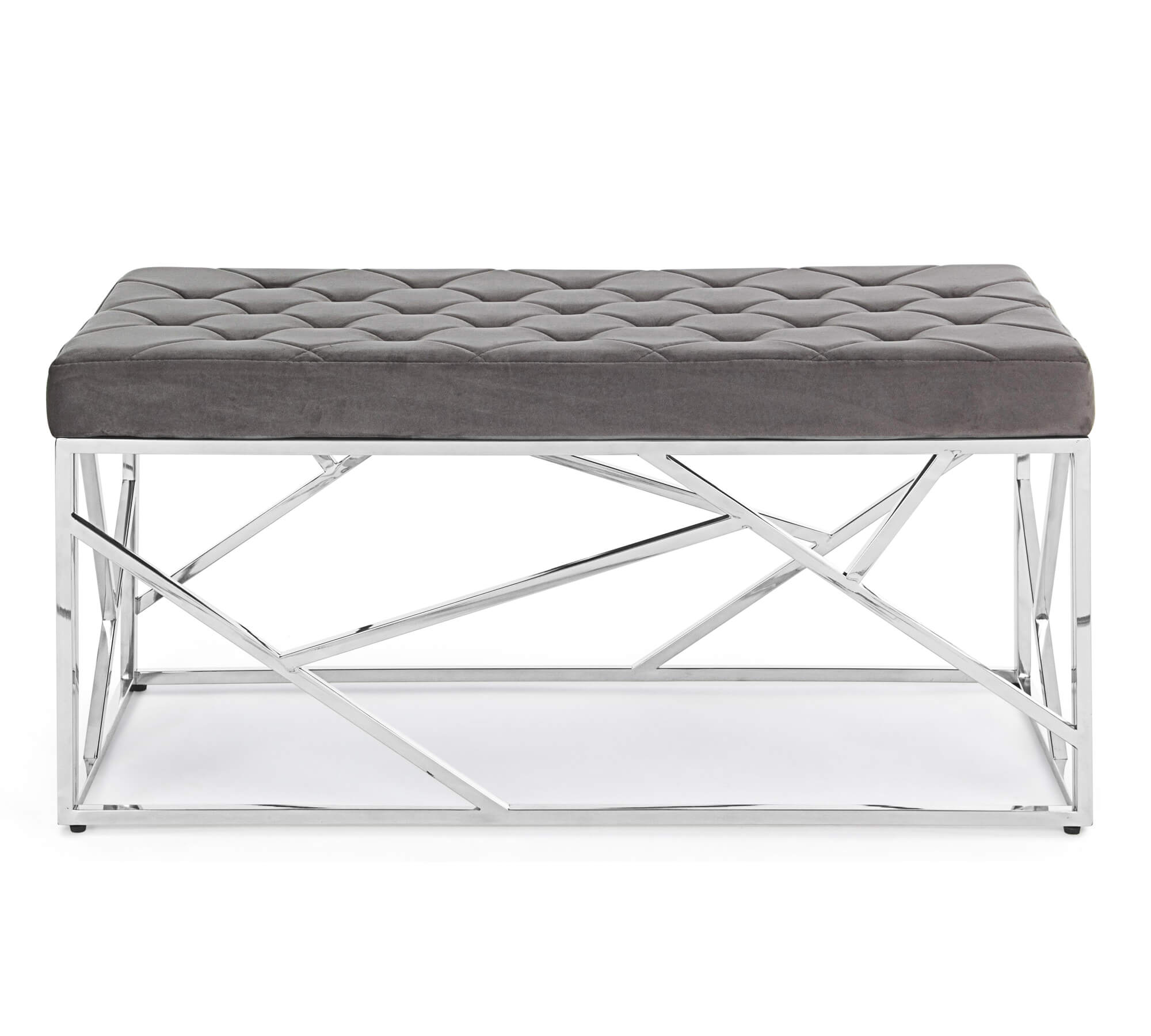 *PANCA RAYAN VELLUTO CM.97X44 GRIGIO