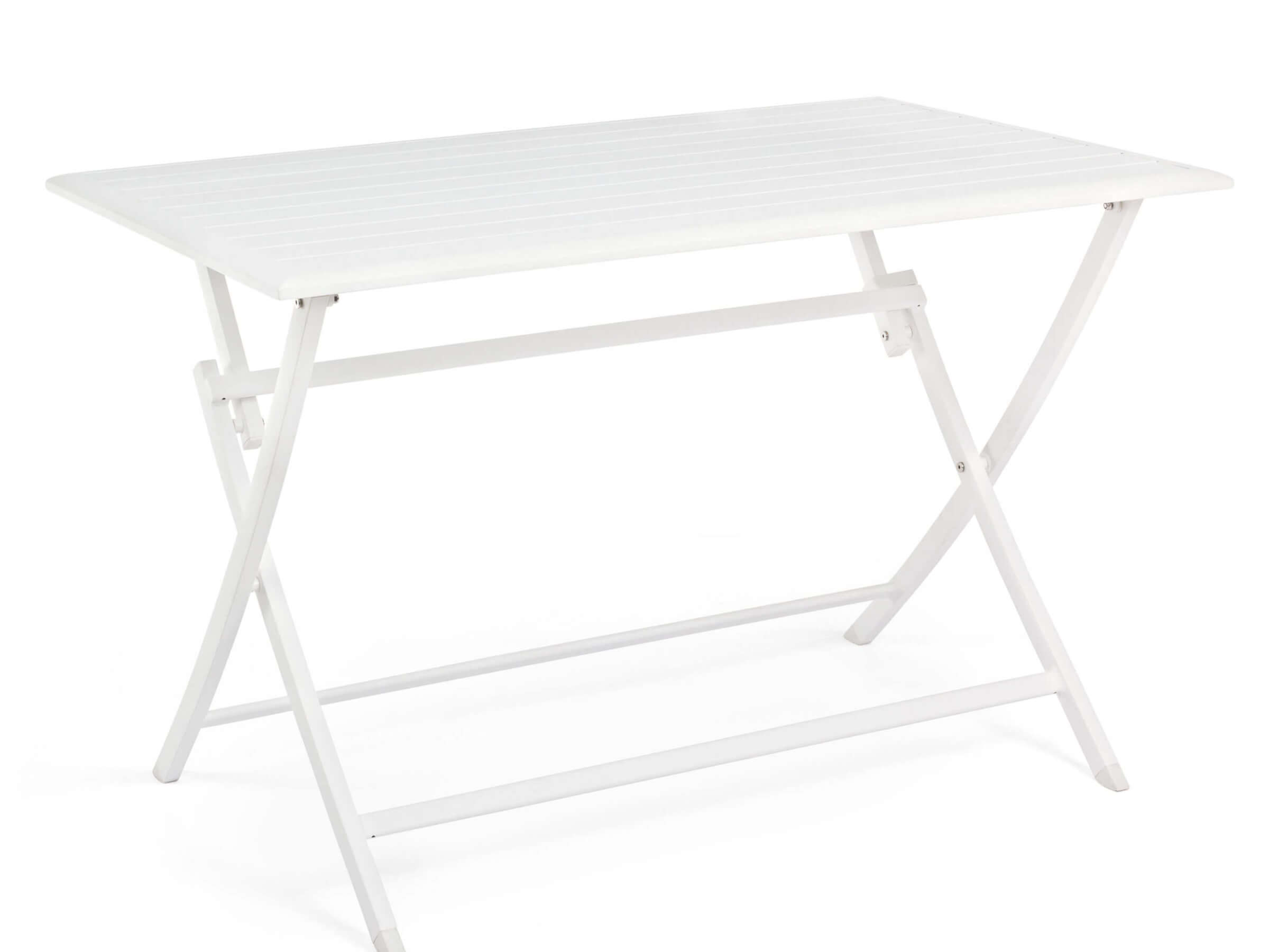 TAVOLO ALLUMINIO PIEGHEVOLE CM.110X70 BIANCO