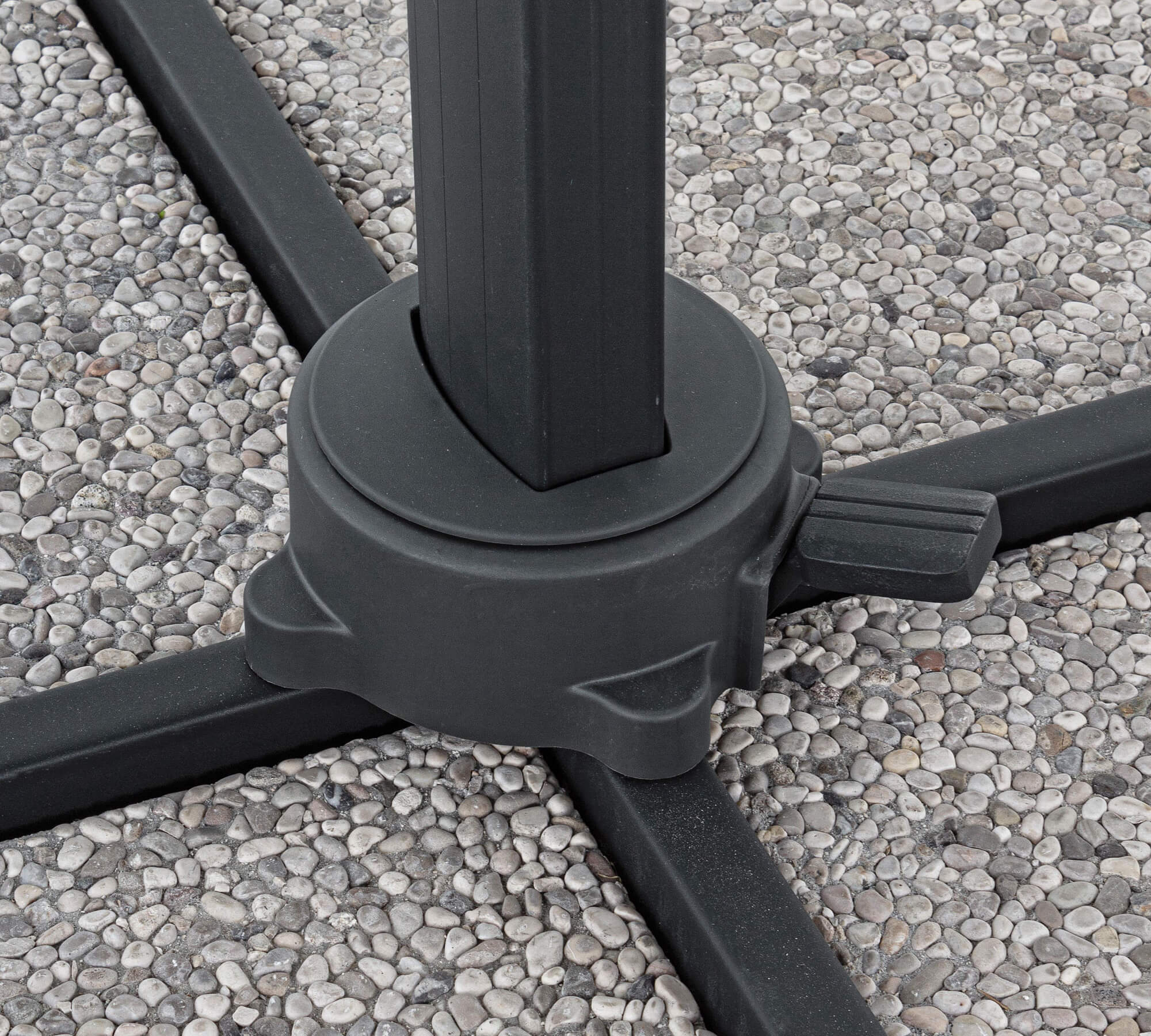 OMBRELLONE BRACCIO INES 3X3 ANTRAC.GRIGIO C/COP.