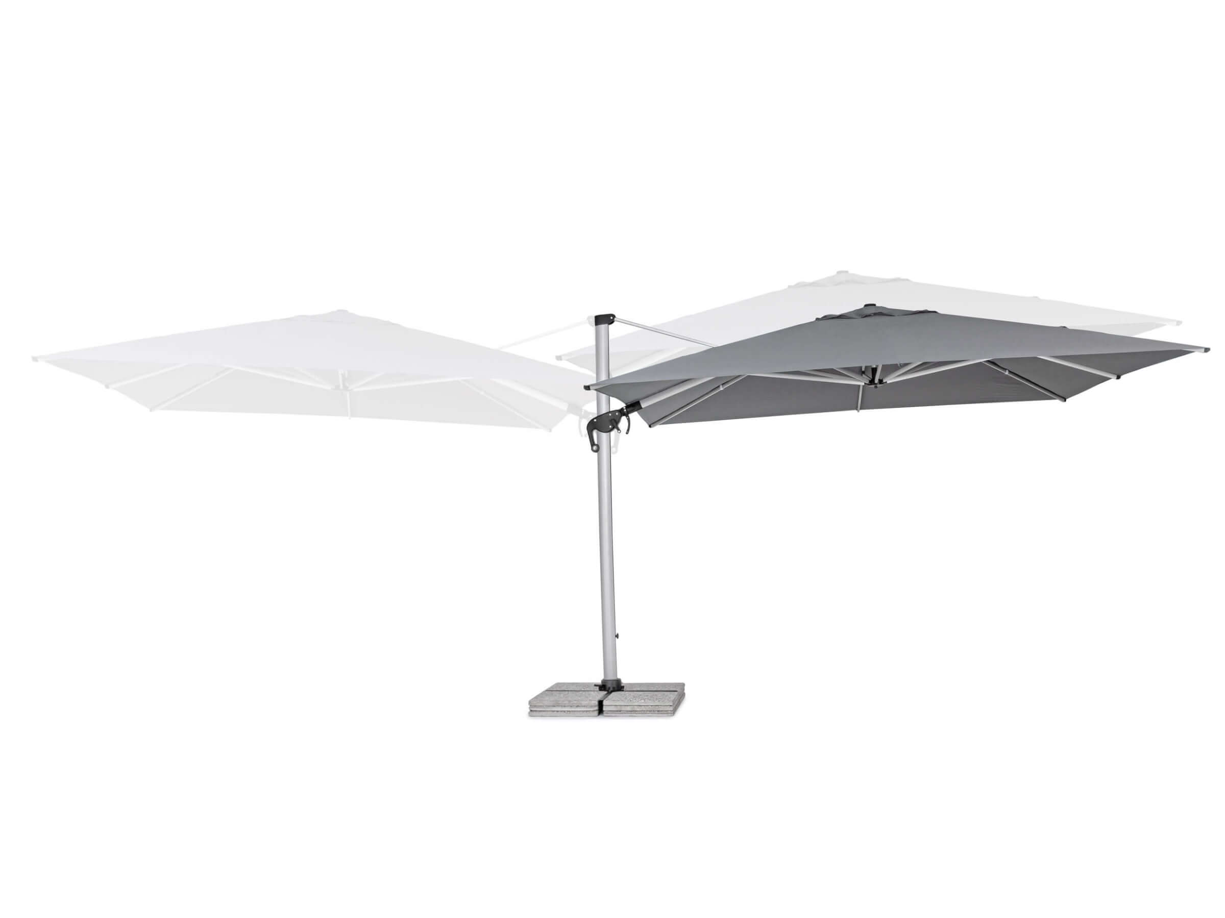 OMBRELLONE BRACCIO CALIS 4X4 GRIGIO CON COPERTURA