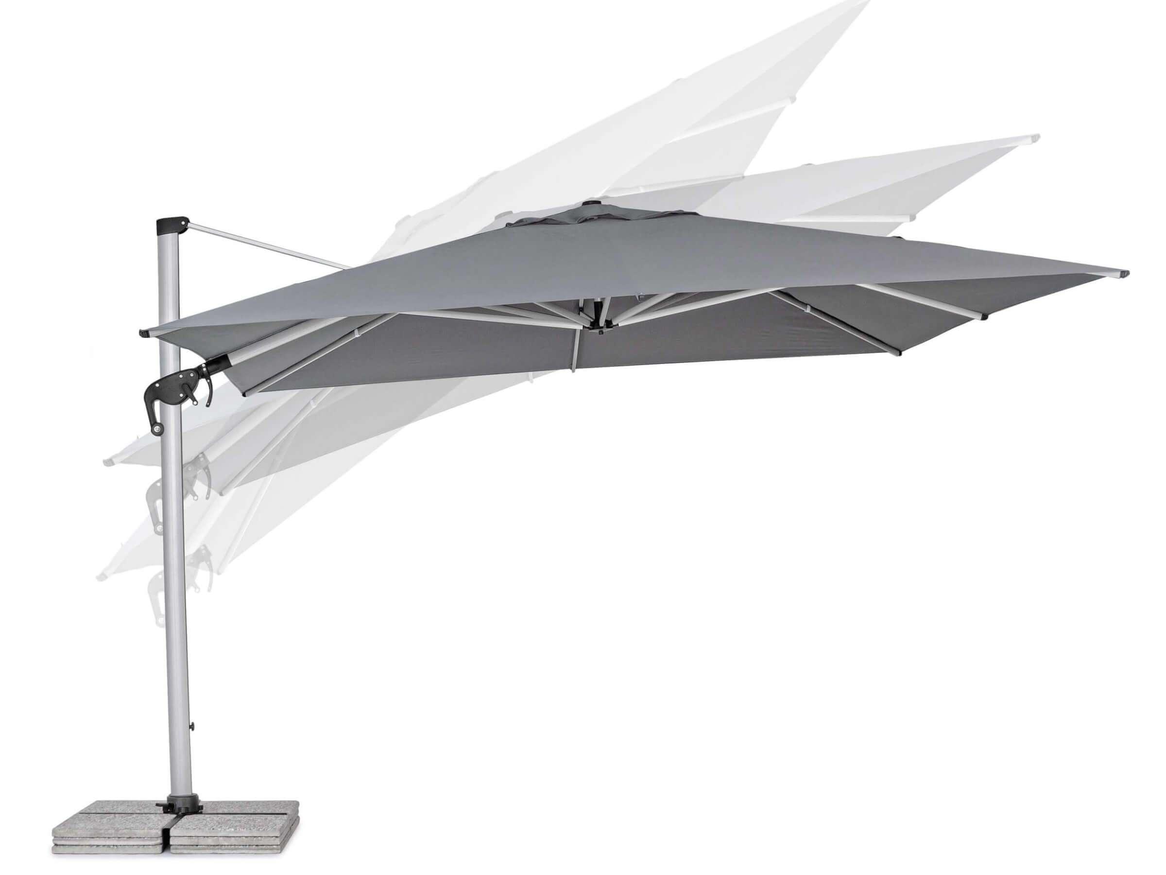 OMBRELLONE BRACCIO CALIS 4X4 GRIGIO CON COPERTURA