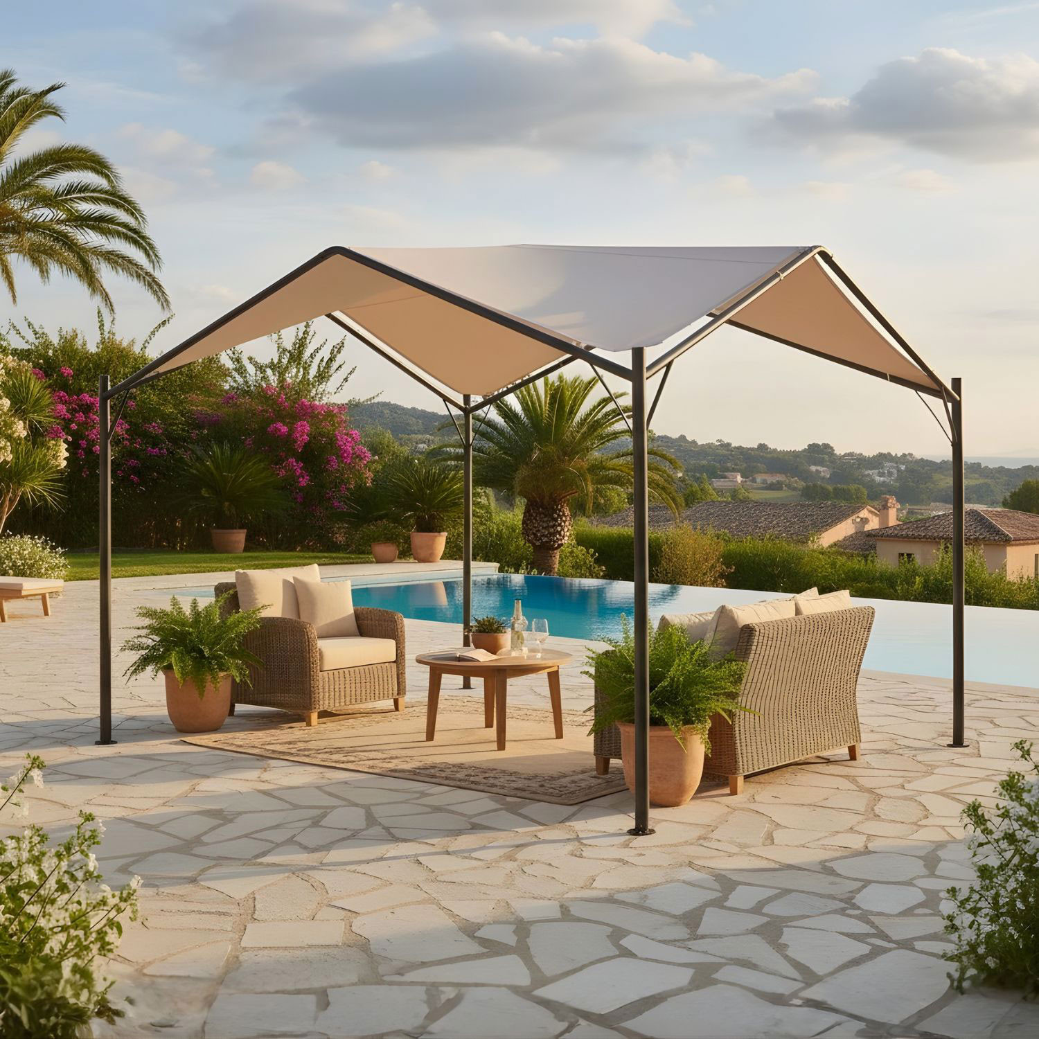 GAZEBO DOME 3.5X3.5 ANTRACITE-GRIGIO