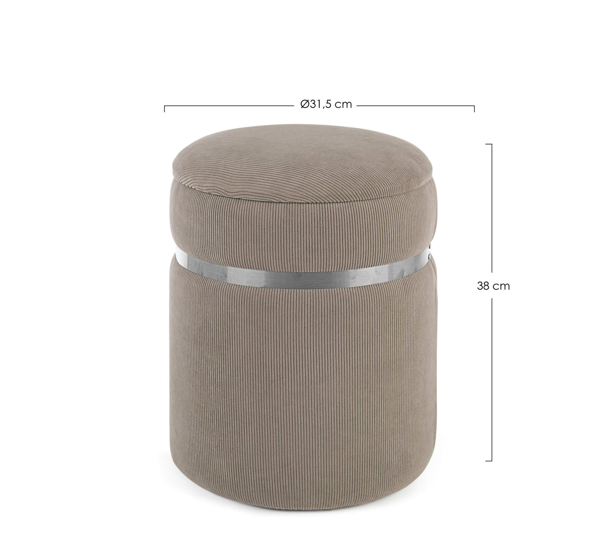 POUF CONTENITORE REVMIRA D.31.5 COFFEE