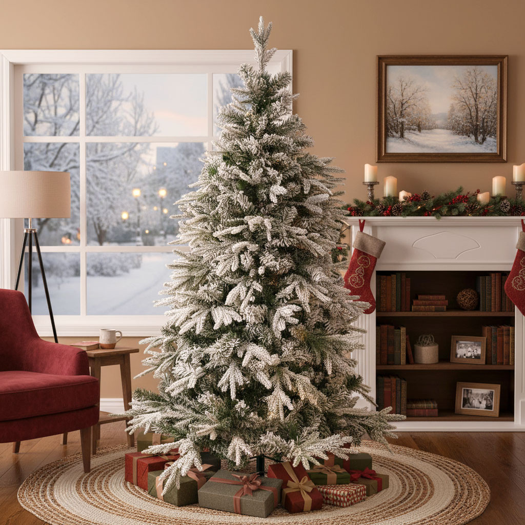 ALBERO DI NATALE INNEVATO CM.180 681 PUNTE